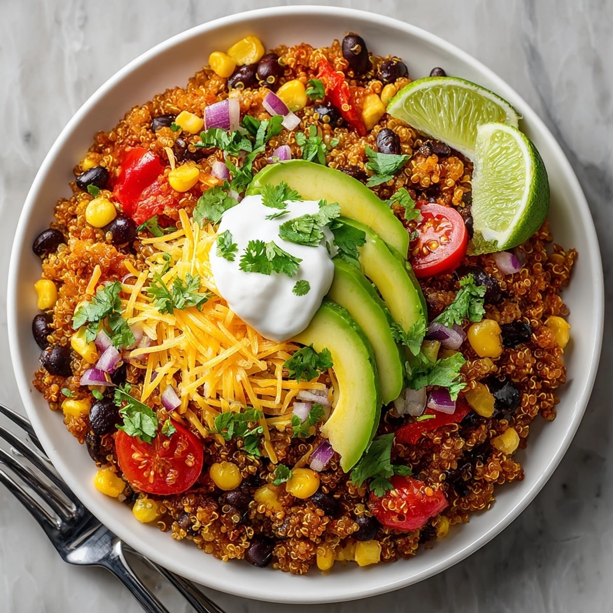 A delicious one-pot Mexican quinoa recipe, perfect for a vegetarian, gluten-free weeknight dinner.