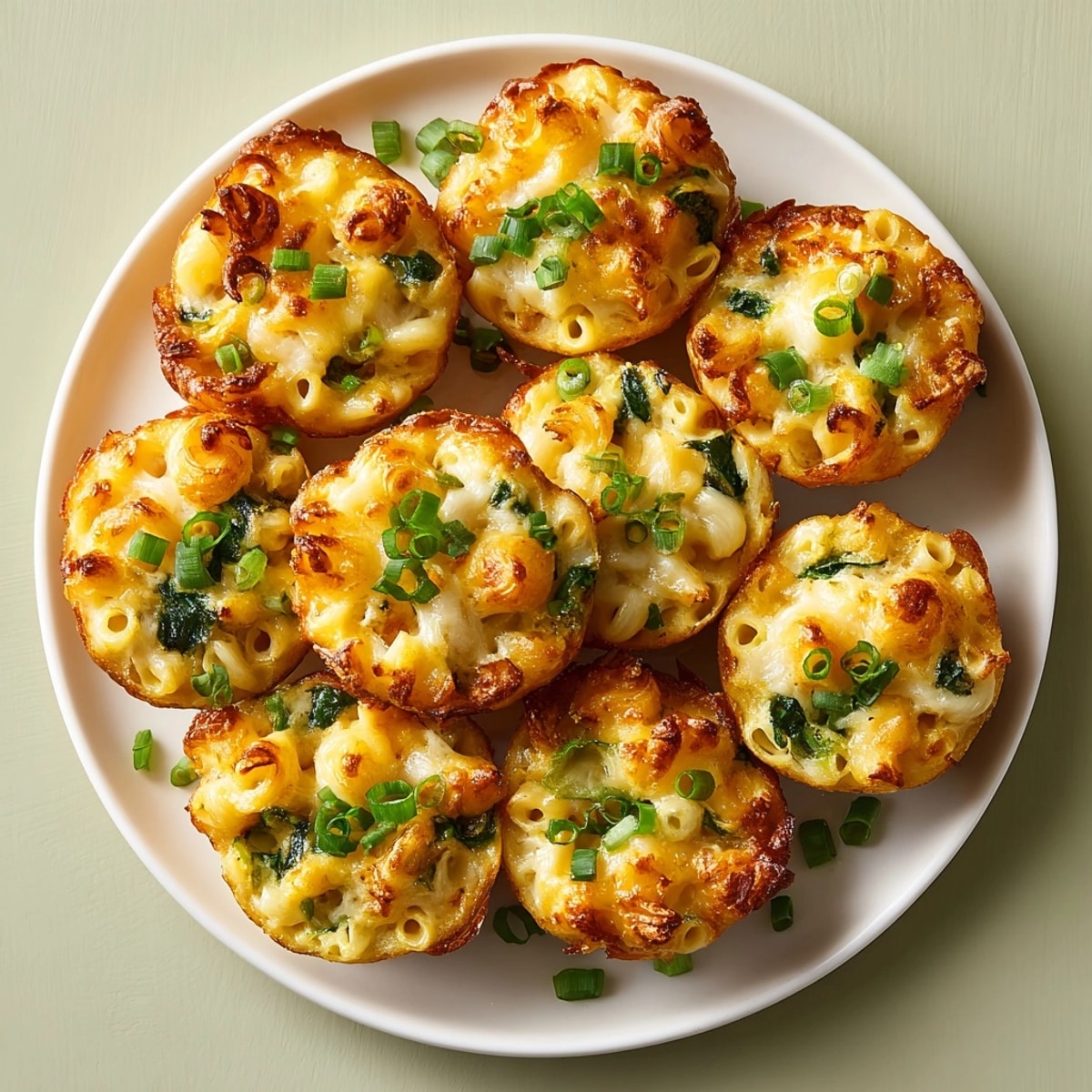 Mac and Cheese Breakfast Egg Muffins on a plate, perfect for an easy, protein-rich morning meal.