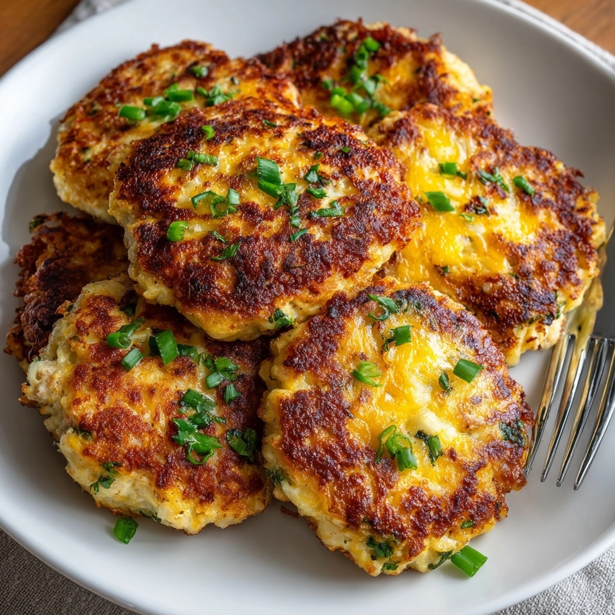 Sizzling Tuna Melt Patties recipe in a skillet, crispy outside with gooey cheese centers.
