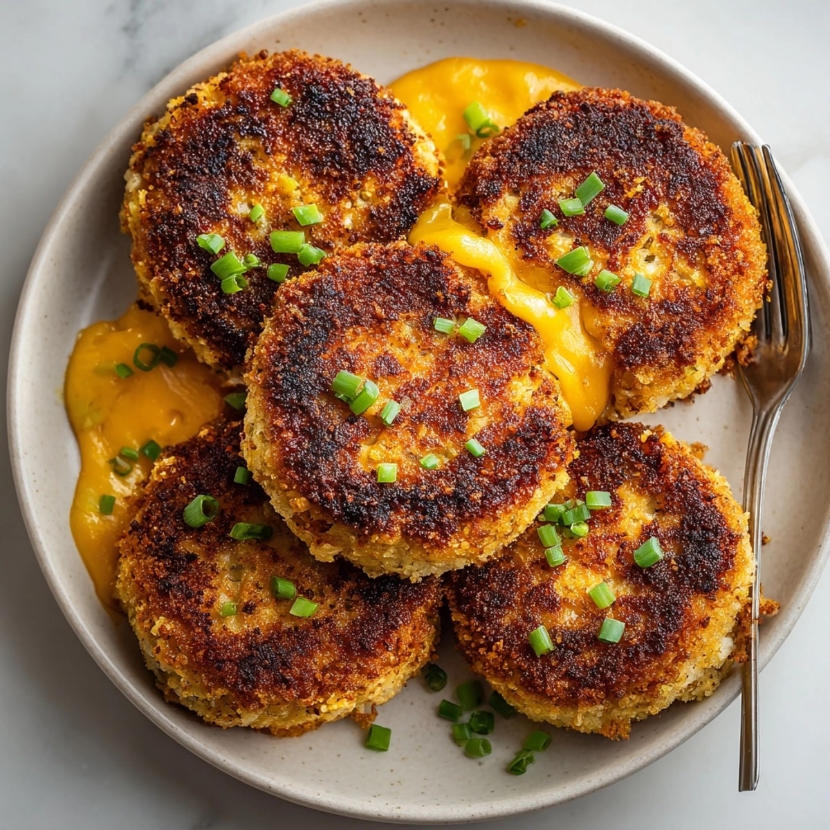 Tuna Melt Patties recipe plated alongside a crisp green salad for a quick, savory lunch.