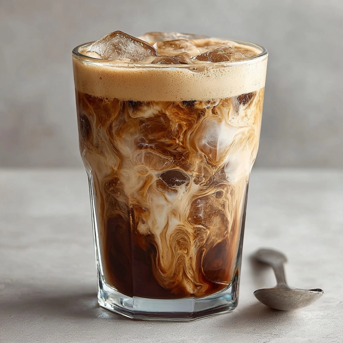 Iced Protein Coffee refreshment, a wake-up call with chocolate protein, ready to drink.