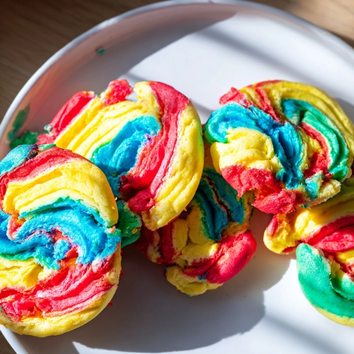 Light and fluffy Cloud Bread Rainbow Version, perfect for vibrant breakfast treats.  