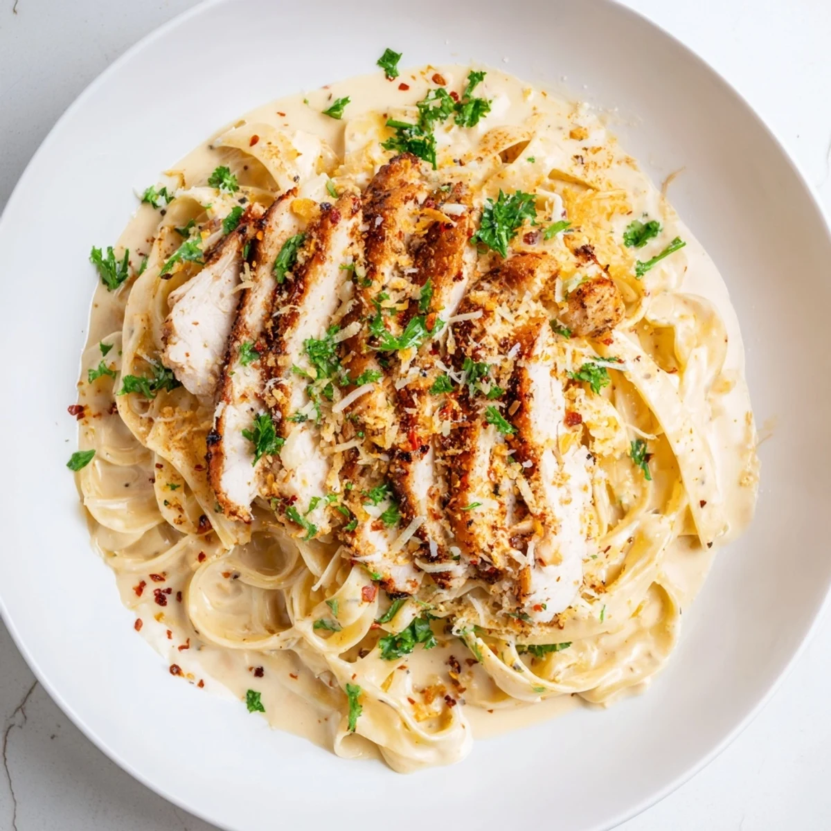Rich, creamy Alfredo sauce coats the Cajun Chicken Alfredo, a delicious and easy weeknight meal.