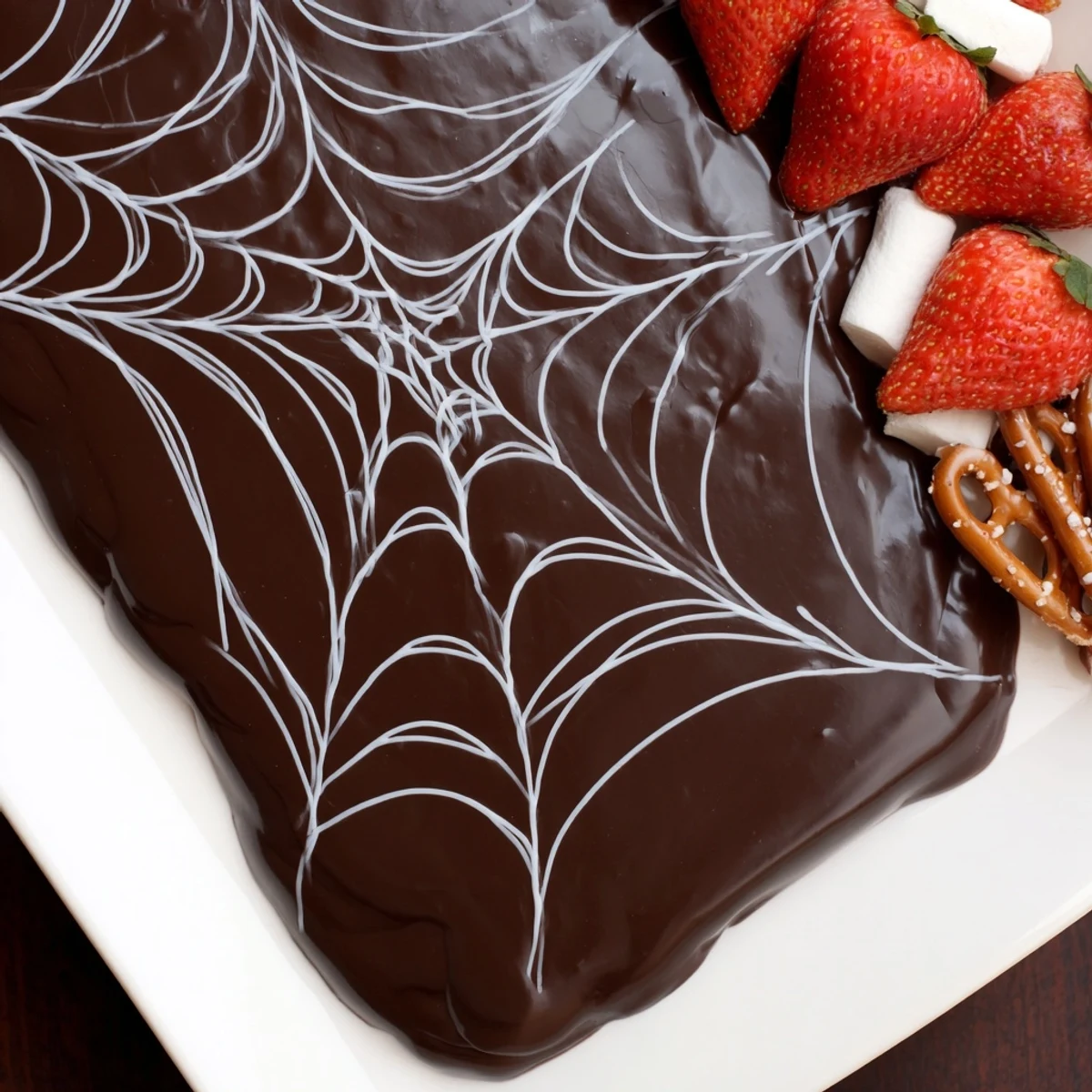 Spiderweb Chocolate Ganache Board