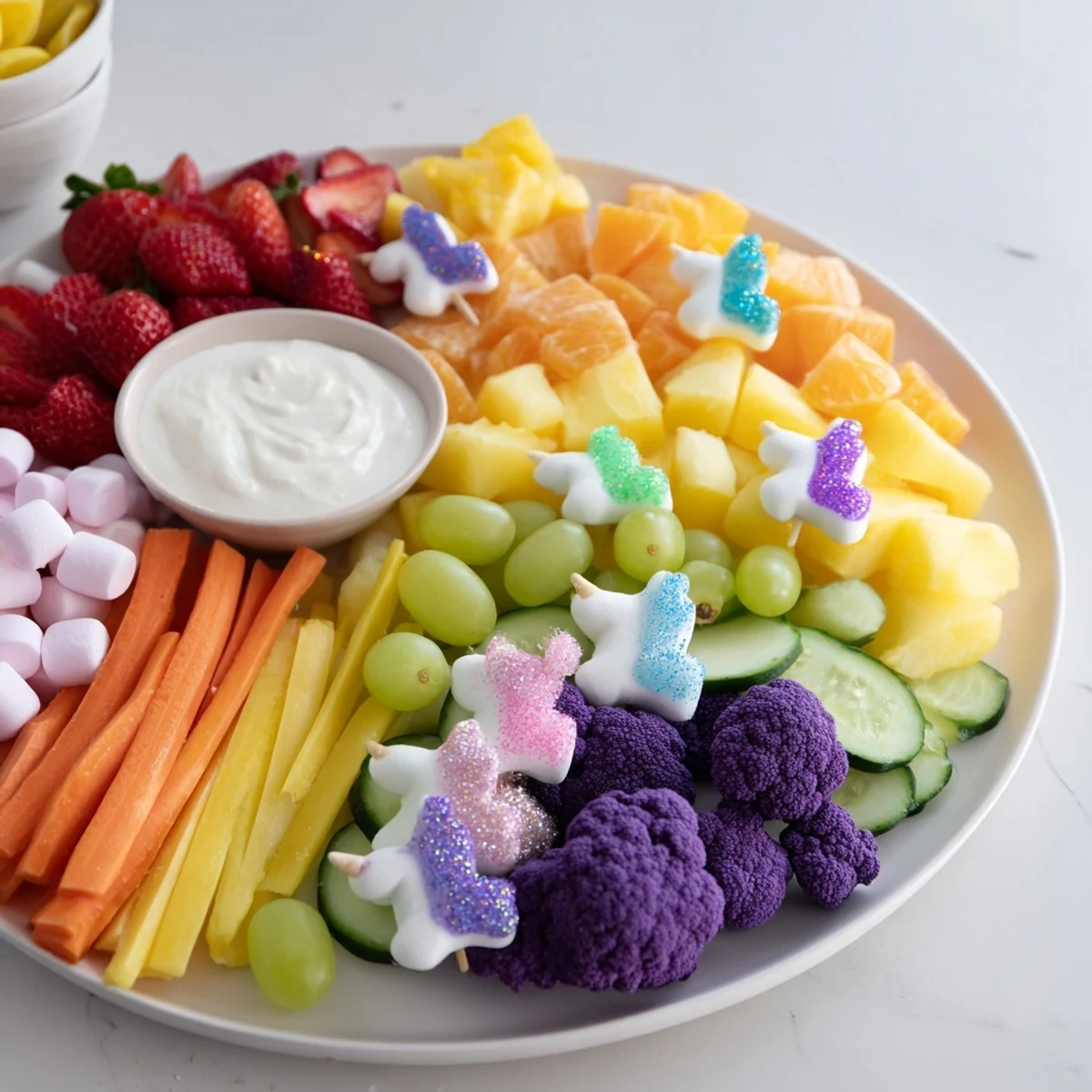 Magical Unicorn Rainbow Snack Board
