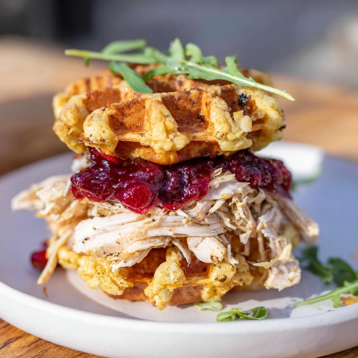 Stuffing Waffle Chicken Sliders