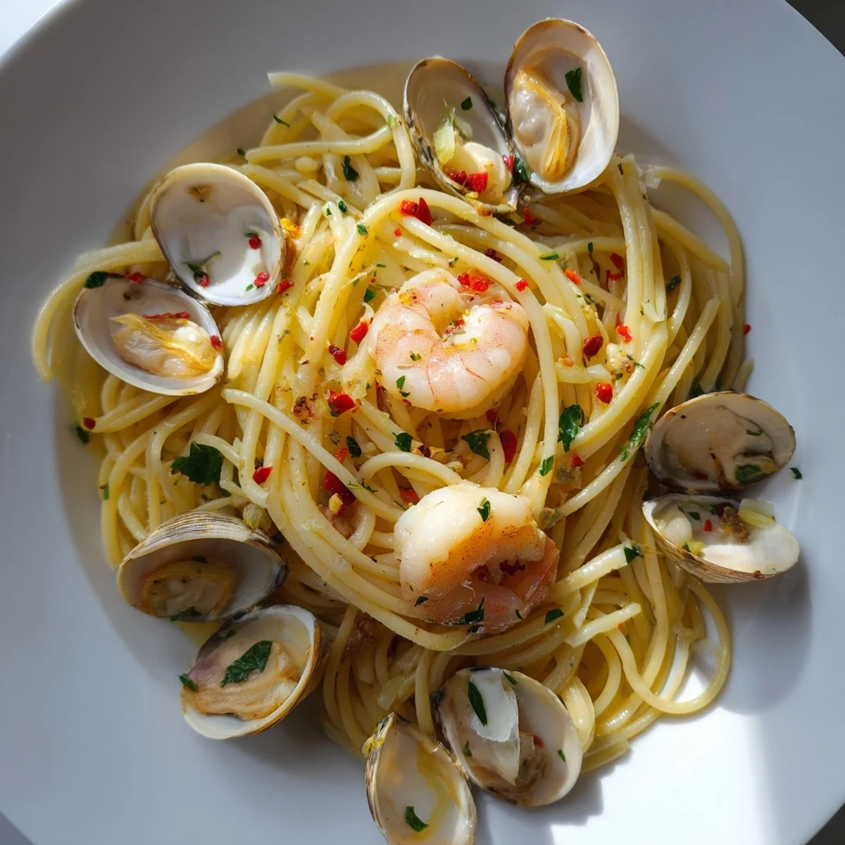 Seafood Pasta Aglio e Olio