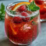 raspberry lemon spritz mocktail