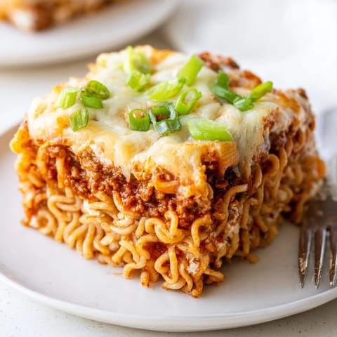 Spicy Ramen Lasagna Fusion