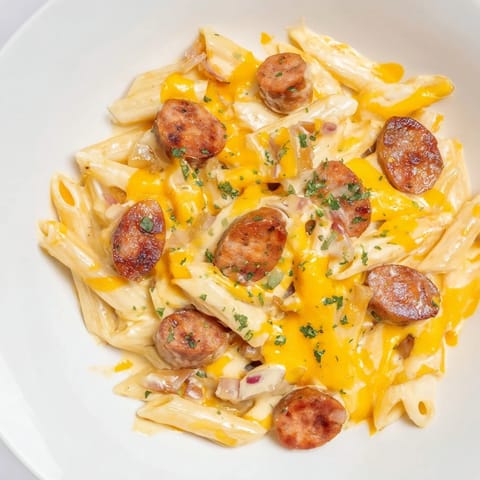 Smoked Sausage Cheddar Pasta