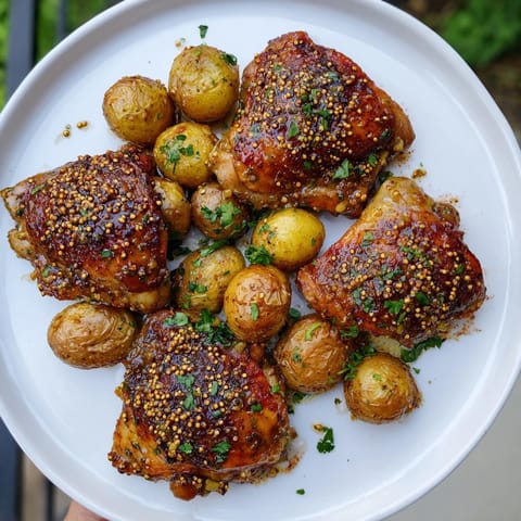 Honey Mustard Chicken Rosy Potatoes