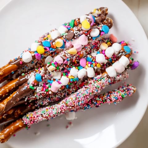 Magical Wand Candy Board: a vibrant, colorful dessert board with chocolate-covered pretzel wands and treats.