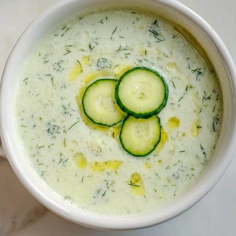 Chilled Cucumber Garlic Soup