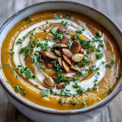 Golden roasted acorn squash halves ready for scooping, next to chopped onion and carrot for the creamy soup.