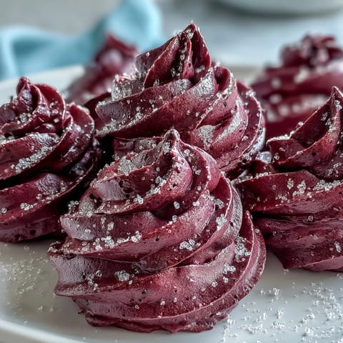 Black Currant Meringues