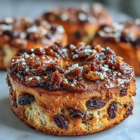High-protein cinnamon raisin bagels with Greek yogurt, golden and chewy, perfect for a nutritious breakfast or healthy snack.  