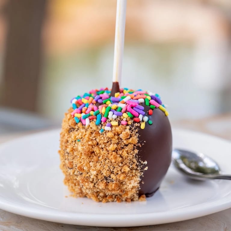 Deliciously festive Smores Cinnamon Birthday Cake Pops with marshmallow filling and sprinkles.  