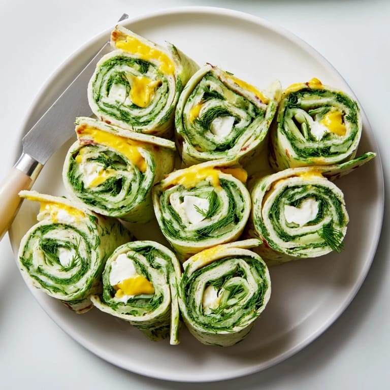 Tangy Pickle-in-a-Blanket appetizer wraps with flavorful cream cheese and fresh dill.  