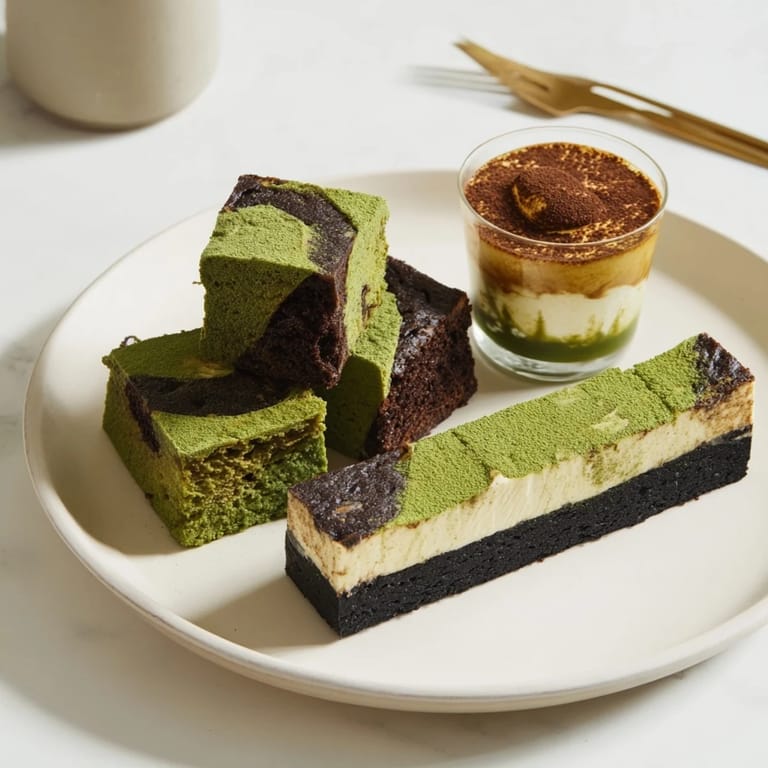 Mini chai tiramisu cups layered with creamy mascarpone and aromatic spices for dessert.  