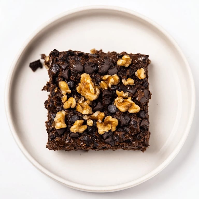 Beautiful close-up of freshly baked sweet potato brownies, promising a delicious, healthy treat.