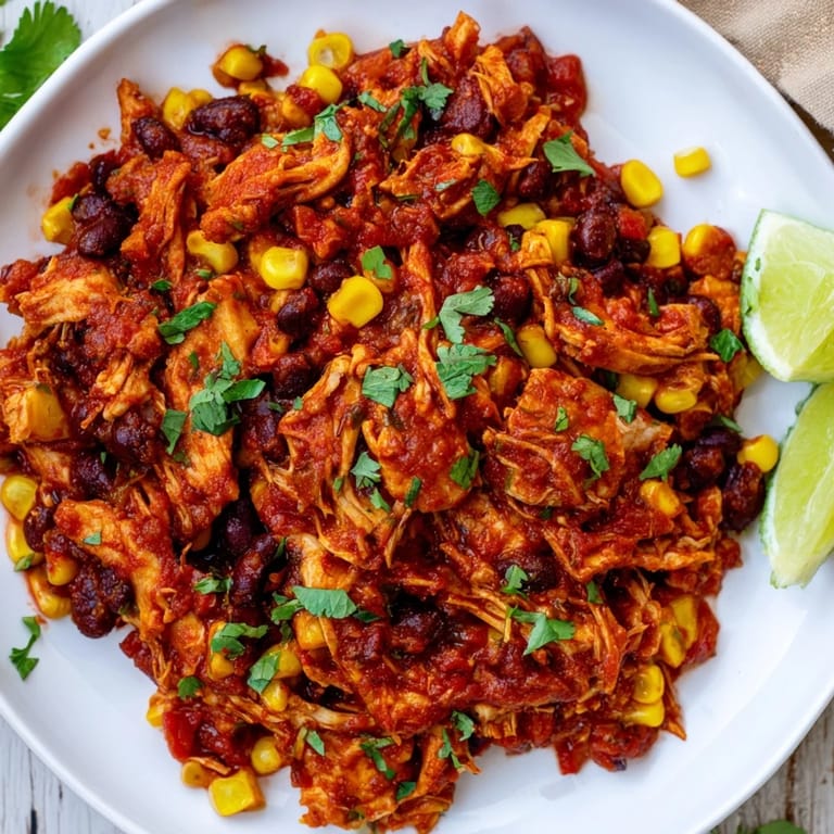 This slow cooker salsa chicken simmers perfectly, offering a comforting, flavorful Mexican-inspired meal.