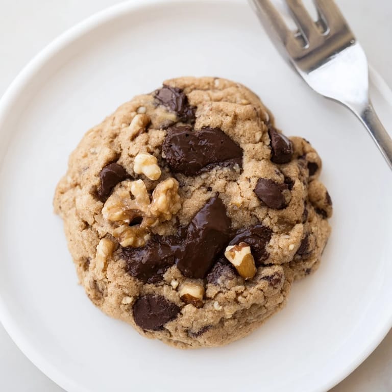Warm, gooey chewy protein chocolate chip cookies with melty chocolate chips, a delicious treat.