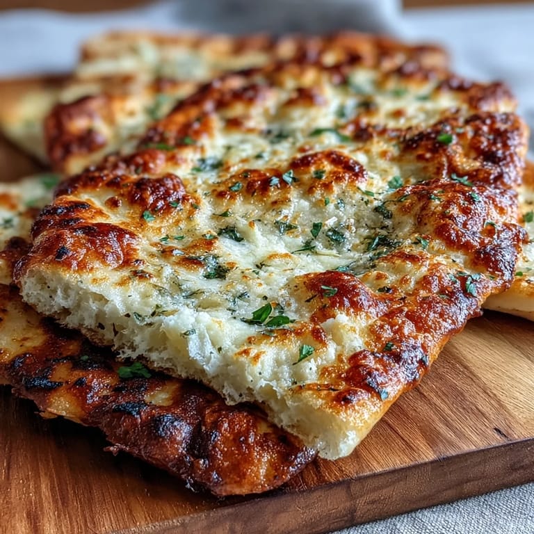 Hand rolling and skillet charring the Best Easy Garlic Naan Bread, finishing with a glossy brush of aromatic garlic butter.