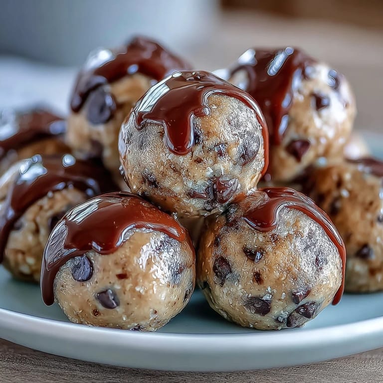 Rich, chewy protein cookie dough bites loaded with mini chocolate chips and vanilla flavor.  