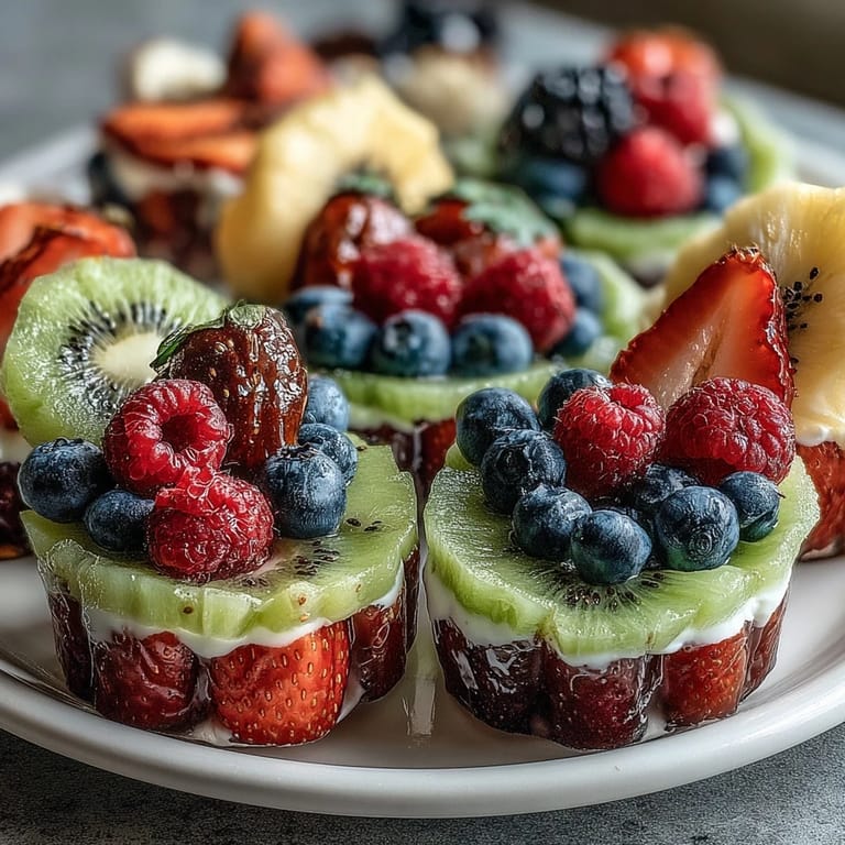 Elegant Baby in Bloom Fruit Platter showcasing seasonal fruits in petal designs, paired with smooth lemon-honey yogurt dip for a healthy appetizer.