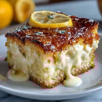 A vibrant lemon tart with buttery shortcrust pastry, garnished with fresh berries and mint leaves.